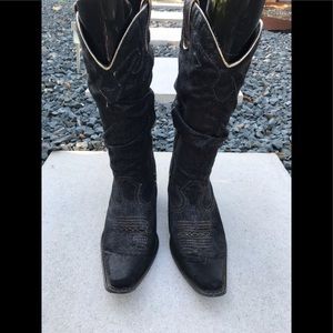 Black cowboy boots